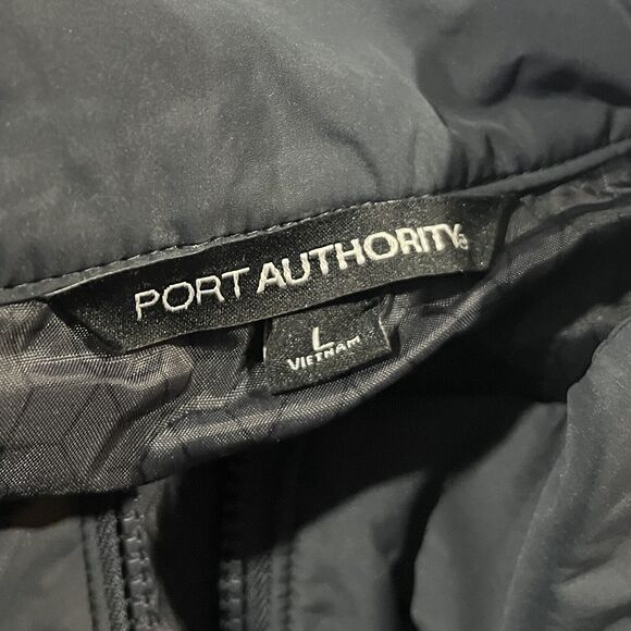 Port Authority Mens Vintage Canon Creative Studios Grey Zip Quilt Poly Vest Sz L - Picture 6 of 8